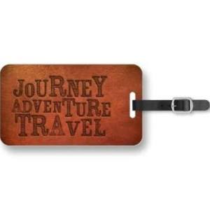 brown travel tag